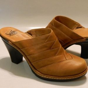 SOFFT  Womens Mules Clogs Shoes Brown Sz 8.5M EUC